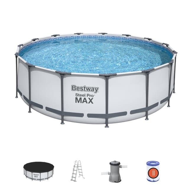 Piscine Hors-Sol Steel Pro Bestway, Diam.4,57 m x H.1,22 m